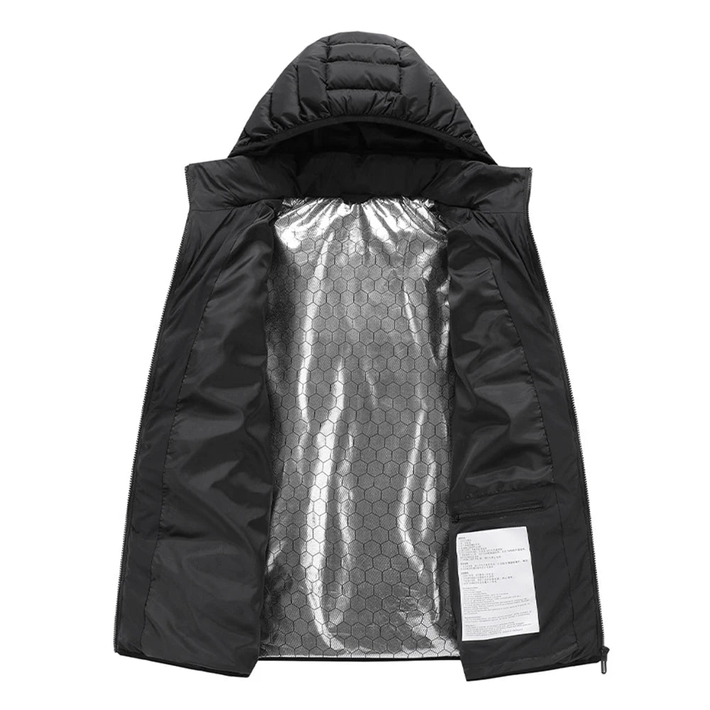 Veste chauffante pour homme et femme, gilets métropolitains, manteau chaud, glacé USB, chasse, randonnée, camping, zones métropolitaines, automne, hiver, homme, 21/2